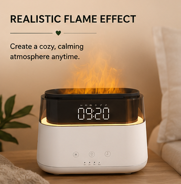 EmberMist™ Flame Clock Humidifier