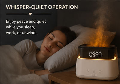 EmberMist™ Flame Clock Humidifier