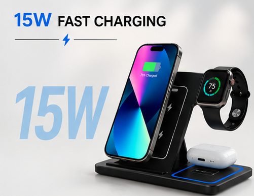 VoltGo™ 3-in-1 Foldable Wireless Charging Station