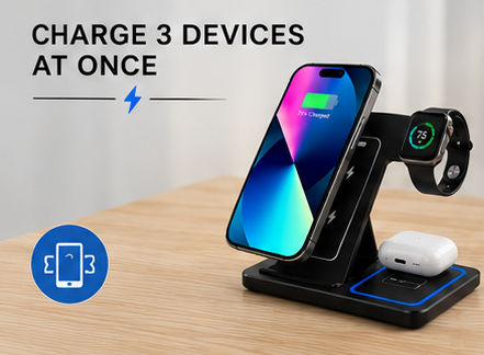 VoltGo™ 3-in-1 Foldable Wireless Charging Station