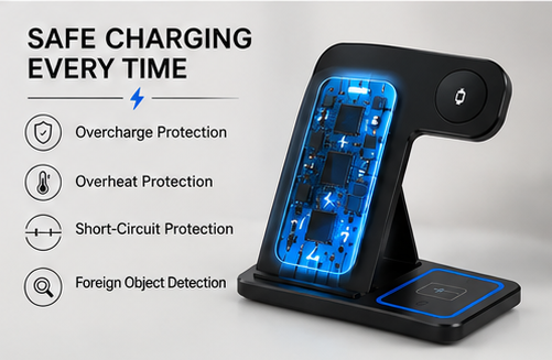 VoltGo™ 3-in-1 Foldable Wireless Charging Station